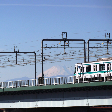 東急目黒線と富士山
